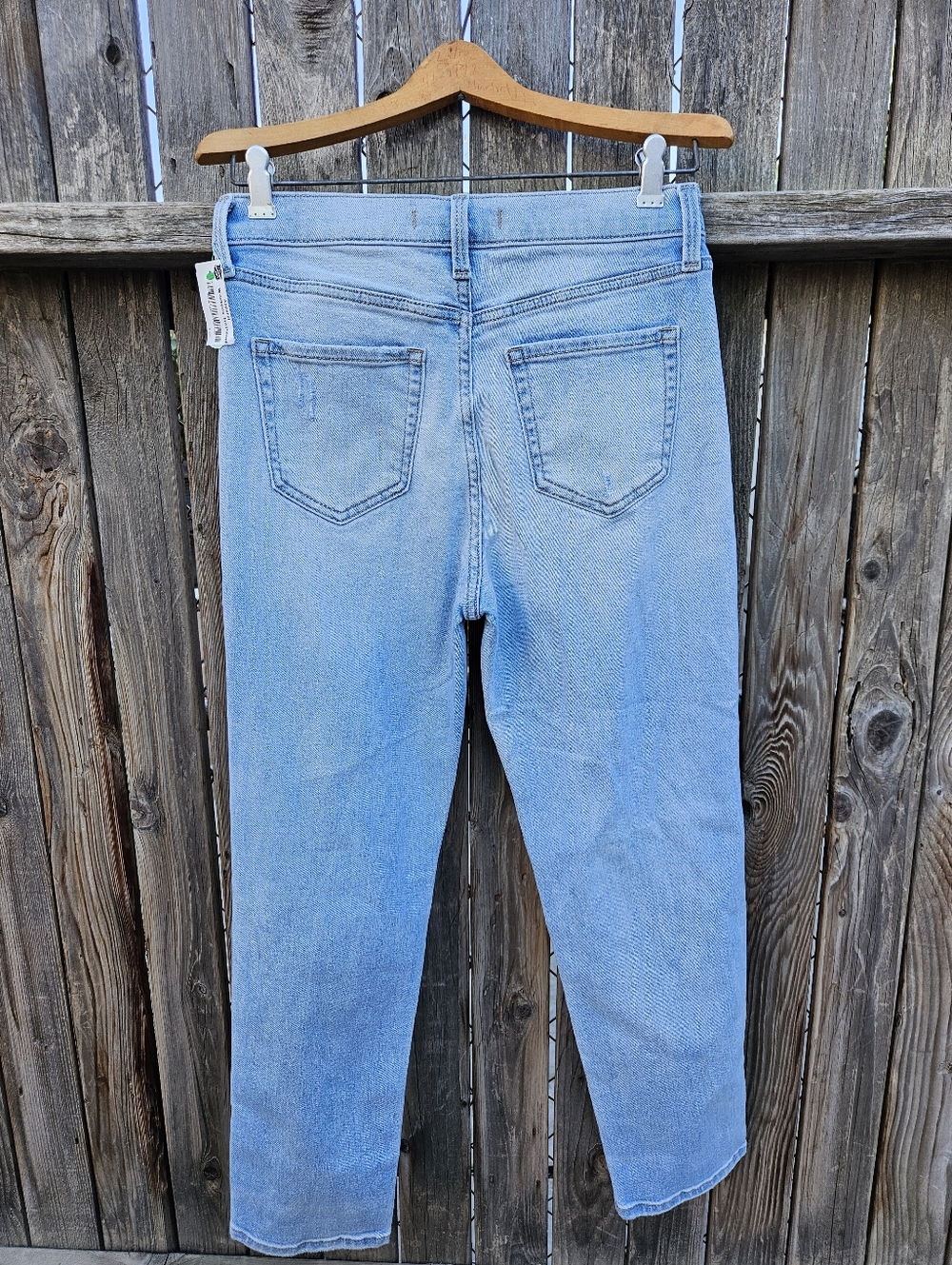 eunina Light Blue Distressed Boyfriend Jeans Women Size 7 - Picture 11 of 16